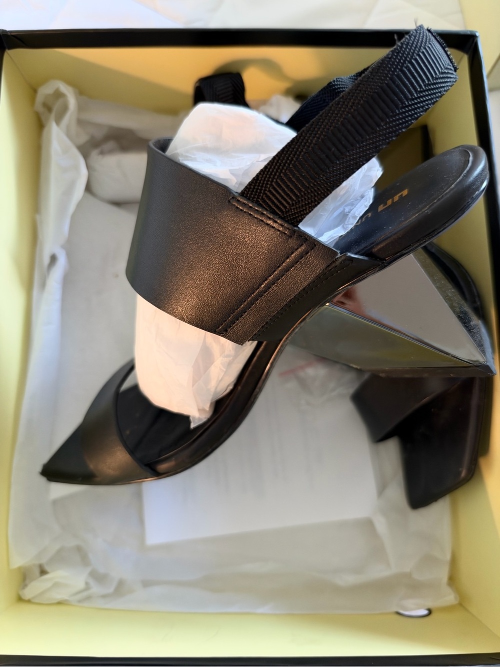 Black UNITED NUDE Slingback Women's Heels